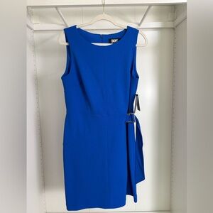 DKNY Blue Sleeveless Mini Dress